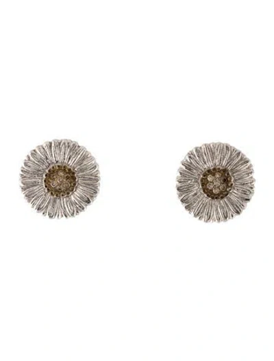 Pre-owned Buccellati Diamond Blossoms Daisy Stud Earrings In Multicolor