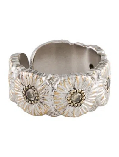 Pre-owned Buccellati Diamond Blossoms Eternelle Ring In Multi