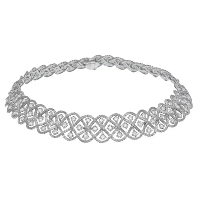 Pre-owned Buccellati Diamond "etoile" Necklace In 18k Yellow And White Gold.