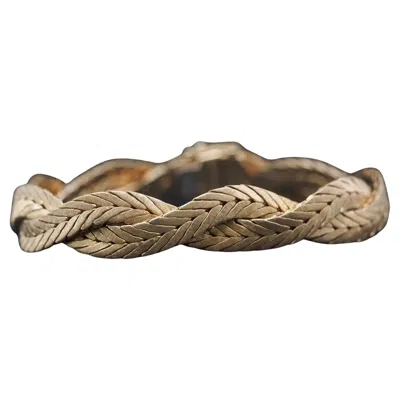 Pre-owned Buccellati Estate 18k Yellow Gold  Weave Bracelet - Vhk#244b