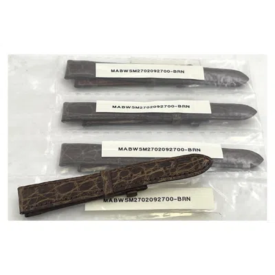 Pre-owned Buccellati G.  Rare Set Of 4 Brown Watch Leather Straps New