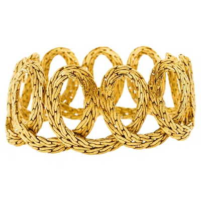 Pre-owned Buccellati Gold Spiral Textured Bracelet In Multiple