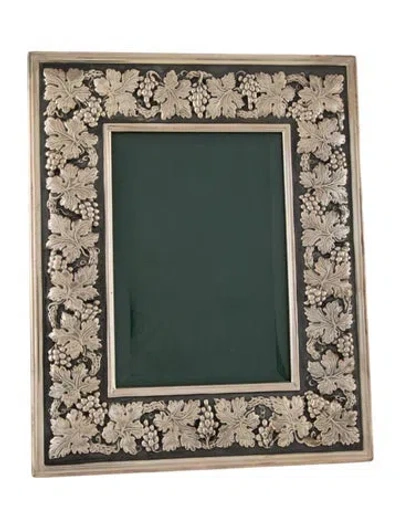 Pre-owned Buccellati Grapes Sterling Silver Picture Frame In Metallic/silver