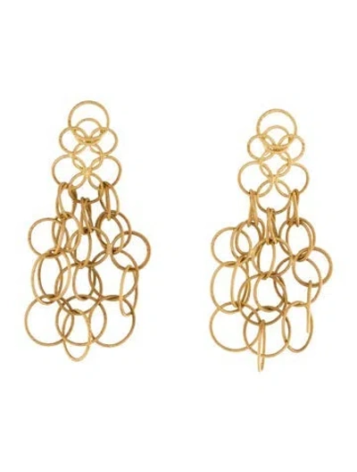 Pre-owned Buccellati Hawaii 18k Drop Earrings In Multicolor