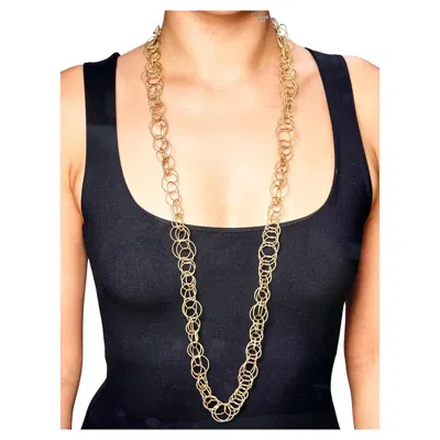 Pre-owned Buccellati Hawaii 18k Yg Gold Circle Link Necklace In Multi