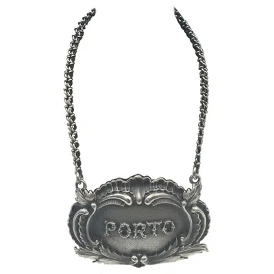 Pre-owned Buccellati Italian Sterling Silver Porto Claret Bar Jug Label In Red