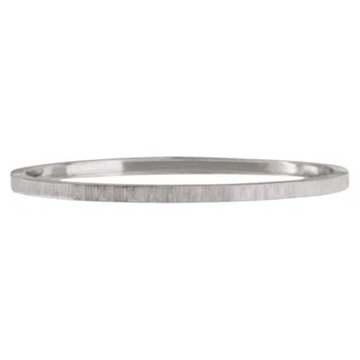 Pre-owned Buccellati Macri Classica 18k White-gold Textured Bangle (no-diamond) In Multi