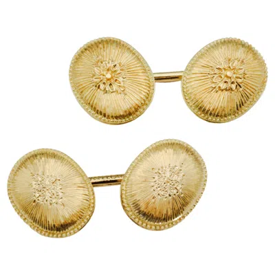 Pre-owned Buccellati Mario  Classic 18 Karat Gold Cufflinks In Multi