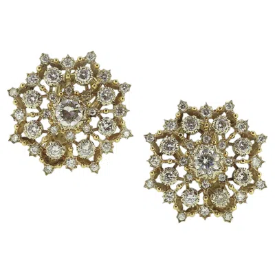 Pre-owned Buccellati Mario  Diamond Cluster Earrings In Multiple