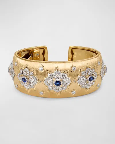 Buccellati Opera 18k Gold Sapphire & Diamond Bracelet