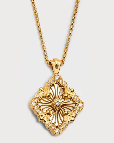Buccellati Opera Tulle 18k Gold Mother-of-pearl Diamond Pendant Necklace