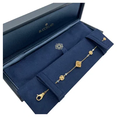 Pre-owned Buccellati Opera Tulle 18k Yellow Gold Flower Motif Chain Bracelet