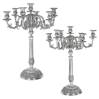 Pre-owned Buccellati Silver Renaissance Candelabra Pair