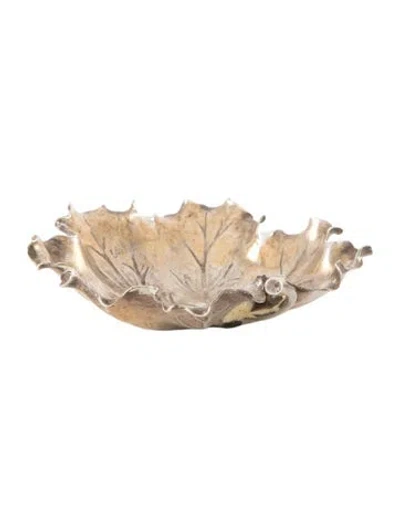 Pre-owned Buccellati Small Sterling Geranium Dish In Silver
