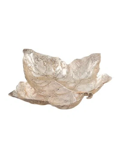 Pre-owned Buccellati Sterling Ivy Leaf Trinket Dish In Metallic/silver