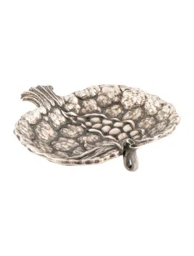 Pre-owned Buccellati Sterling Silver Pomegranate Dish In Metallic/silver
