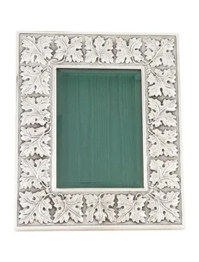 Pre-owned Buccellati Sterling Vine Leaves Picture Frame In Silver
