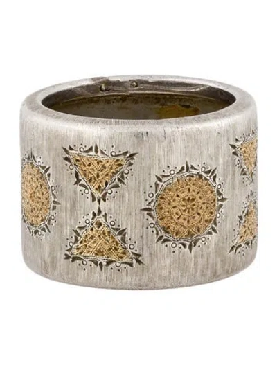Pre-owned Buccellati Two-toned Geminato Band In Multi