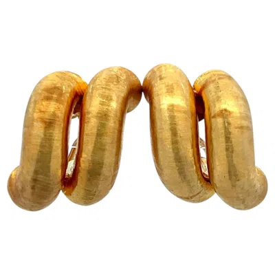 Pre-owned Buccellati Vintage 18 Karat Yellow Gold Clip-on Earrings 20.6 Grams