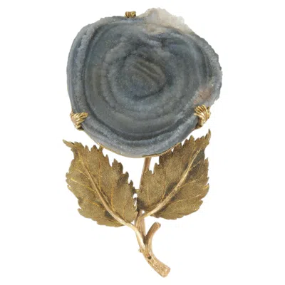 Pre-owned Buccellati Vintage 1950s Mario  Geode Brooch In Multi