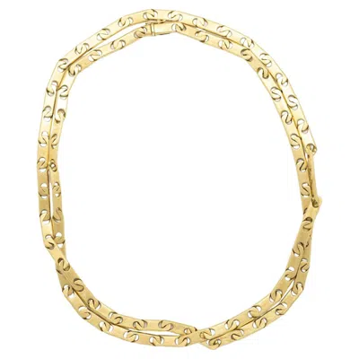 Pre-owned Buccellati Vintage  18 Karat Yellow Gold Satin Finish Extra Long Chain Necklace