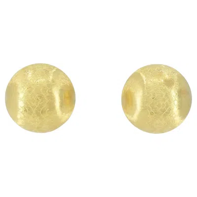 Pre-owned Buccellati Vintage  18k Gold Ball Earrings In Multi