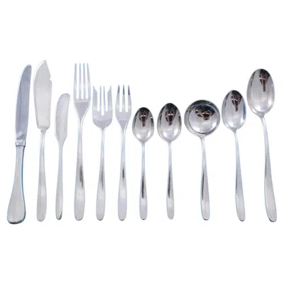 Pre-owned Buccellati Winterset By  Italy Sterling Silver Flatware Service Set 103 Pieces