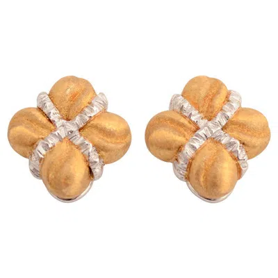 Pre-owned Buccellati Yellow And White Gold Earrings