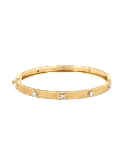 Pre-owned Buccellati Yellow Gold Macri Classica Diamond Bracelet