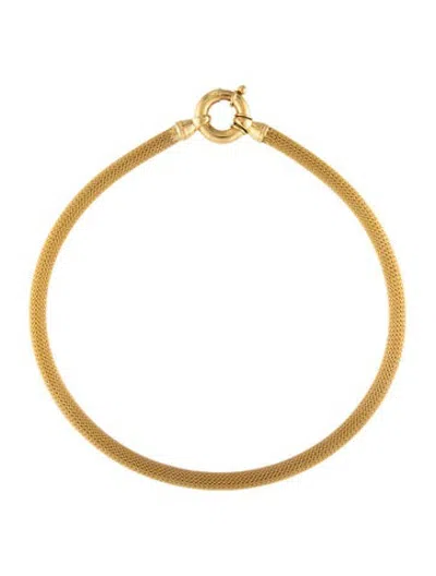 Pre-owned Bucherer 18k Mesh Collar Necklace, 17.5" In Multicolor