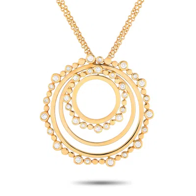 Bucherer 18k Rose Gold 0.69ct Diamond Circle Necklace Bu05-071124