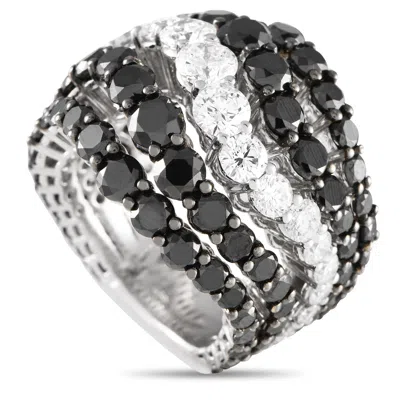 Bucherer 18k White Gold 10.86ct Black And White Diamond Ring Bu13-071224