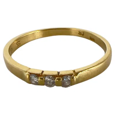 Pre-owned Bucherer 750 Gold And 3 Diamonds Ring In Multi