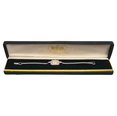 Pre-owned Bucherer Couture Artdeco  Depose 18kgold 40crystallinedwatch Tennisbracelet 1930s In Multi