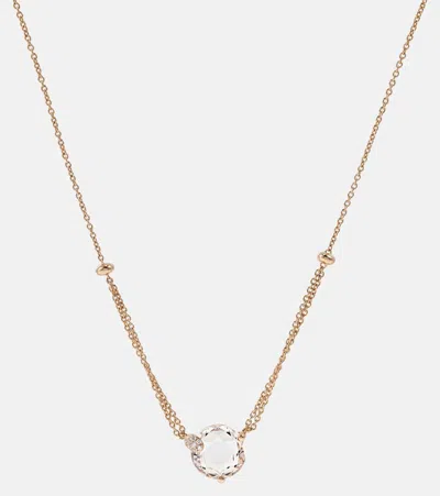 Bucherer Fine Jewellery 18kt Rose Gold Necklace With Morganite And Diamonds In Pink