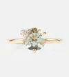 Bucherer Fine Jewellery 18kt Rose Gold Ring With Prasiolite And Diamonds In Green