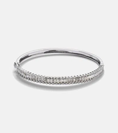 Bucherer Fine Jewellery 18kt White Gold Bangle With Diamonds In Silver