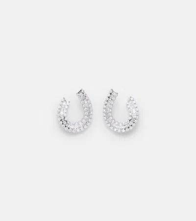 Bucherer Fine Jewellery 18kt White Gold Earrings With Diamonds In Silver