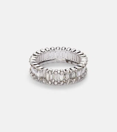 Bucherer Fine Jewellery 18kt White Gold Ring With Diamonds In Silver