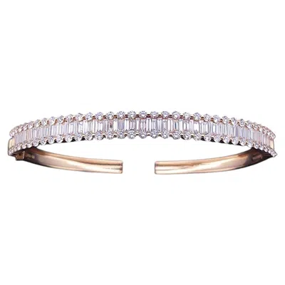 Pre-owned Bucherer Fine Jewellery Baguette Love In 18k Rose Gold In Red