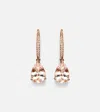 Bucherer Fine Jewellery Blush 18kt Rose Gold Earrings With Diamonds And Morganites In Gold