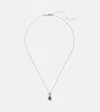 Bucherer Fine Jewellery Classics 18kt White Gold Pendant Necklace With Ruby In Silver