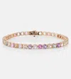 Bucherer Fine Jewellery Essentials Rivière 18kt Rose Gold Bracelet With Sapphires In Multicoloured