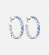 Bucherer Fine Jewellery Pastello 18kt White Gold Earrings With Sapphires In Gold