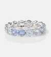 Bucherer Fine Jewellery Pastello 18kt White Gold Ring With Sapphires In Gold