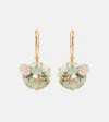 Bucherer Fine Jewellery Peekaboo 18kt Rose Gold Clip-on Earrings With Prasiolite And Diamonds In Pink