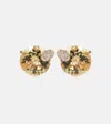 Bucherer Fine Jewellery Peekaboo 18kt Rose Gold Earrings With Beryls And Diamonds In Gold