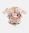 Bucherer Fine Jewellery Peekaboo 18kt Rose Gold Ring With Morganite And Diamonds In Gold