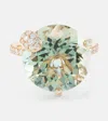 Bucherer Fine Jewellery Peekaboo 18kt Rose Gold Ring With Prasiolite And Diamonds In Pink