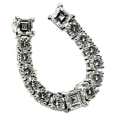 Pre-owned Bucherer Lucky Charm Brooch With Diamonds In 18 Karat White Gold By
